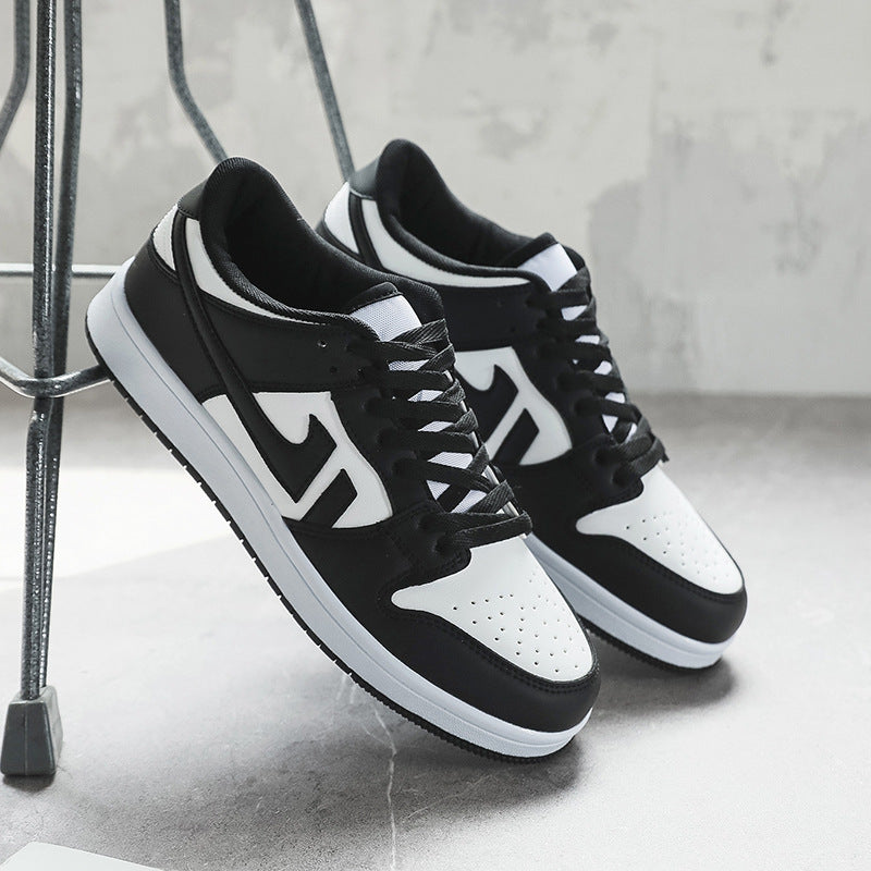 Couple Men Black White Sneakers Light Flat Shoes