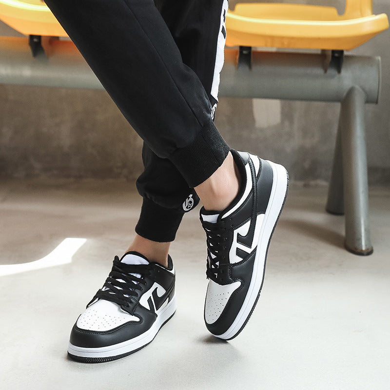 Couple Men Black White Sneakers Light Flat Shoes