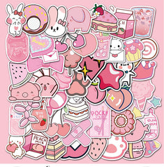 Cute Pink Stickers 100pcs