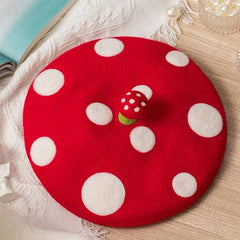 Cute Red Mushroom Kids Beret