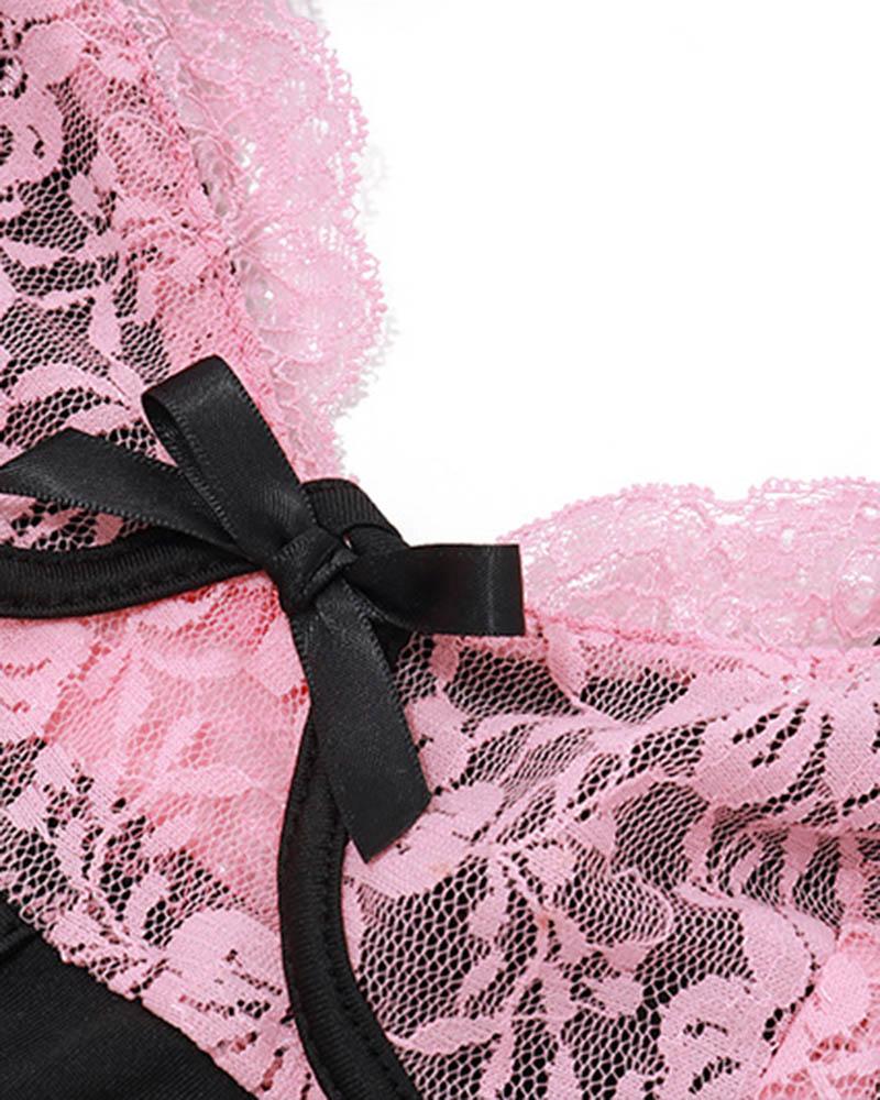 Sexy Lace Strap Party Skirt Set