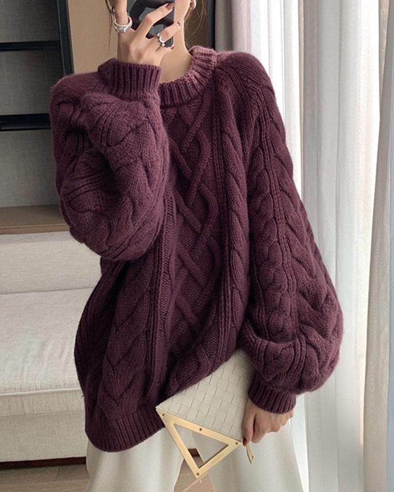 Twist Pullover Oversized Sweater