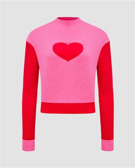 Heart Icon Contrasting Sweater
