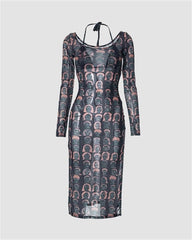 Peace Parallel Cut Out Dress