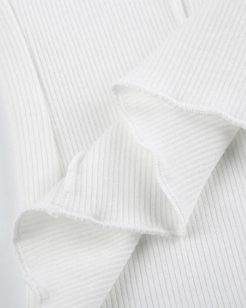 Dividing Line Ribbed Top