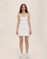 Plain White Back to School Dress