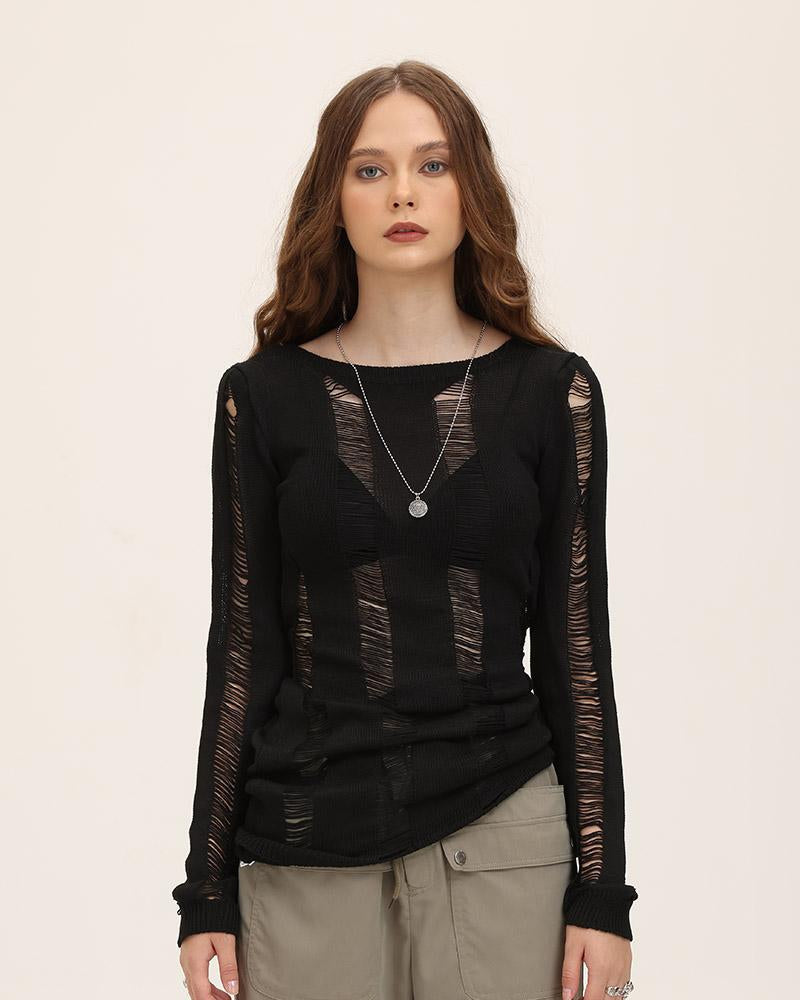 Alacrity Backless Ribbed Top