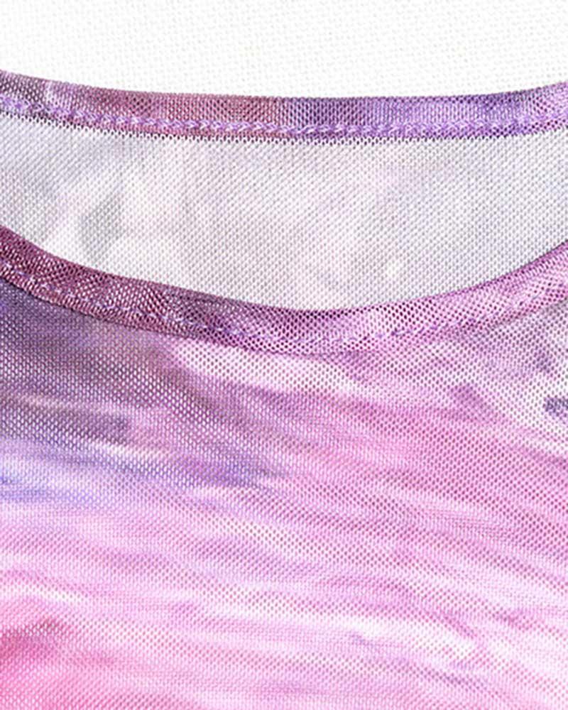 Ruffles Ripple Water Ripple Print Ruffles Mini Skrit Coords – Baly Shop