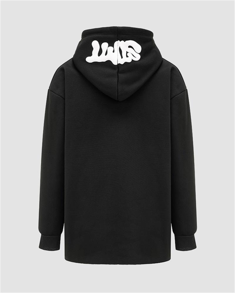 Star Graffiti Print Hoodies