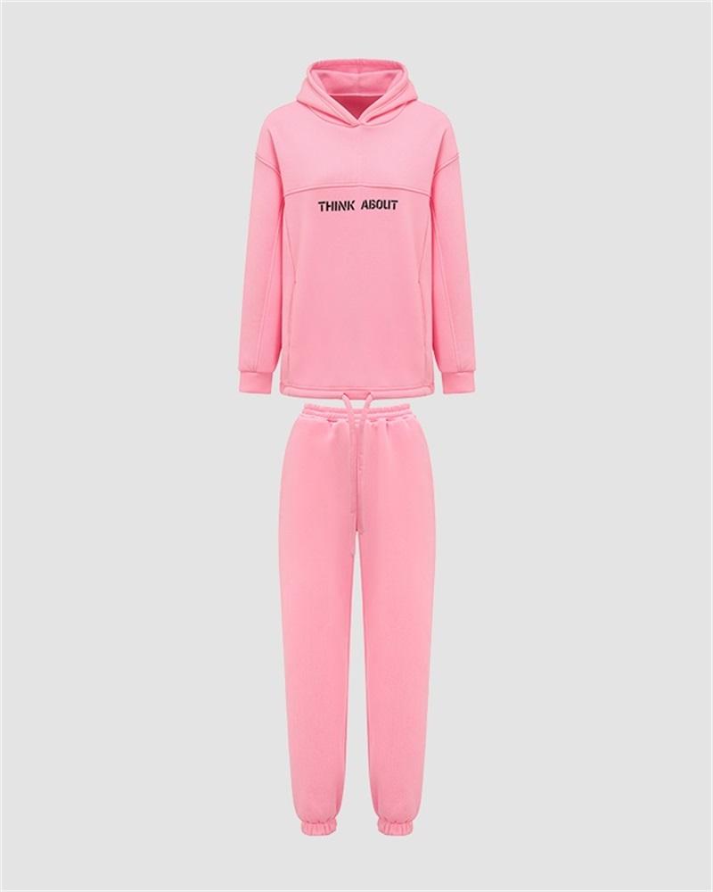 I Don't Care Slogan Coord Set