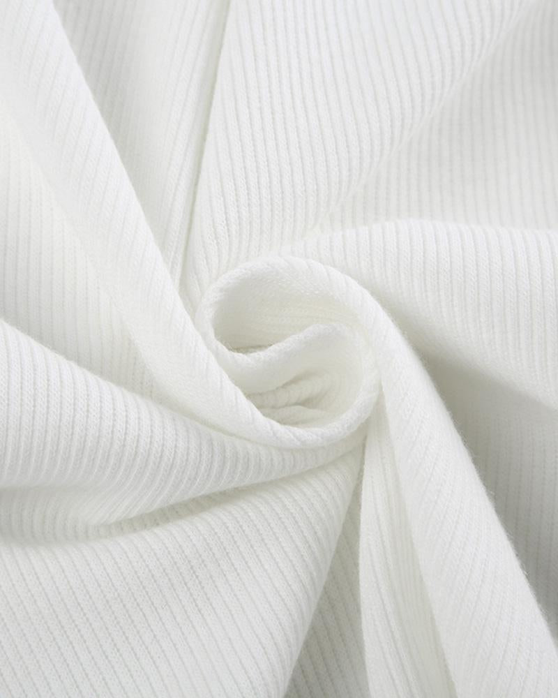 Dividing Line Ribbed Top