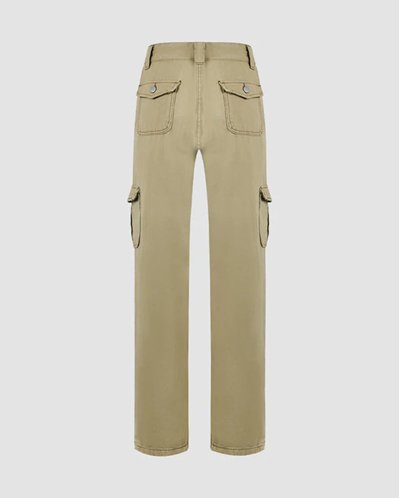 Low Waist Side Pocket Cargo Pants
