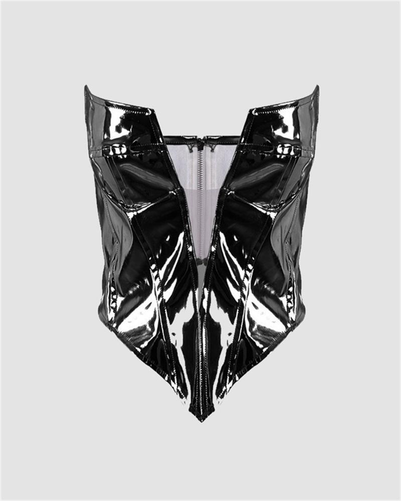 Aquarii Deep V Corset Top