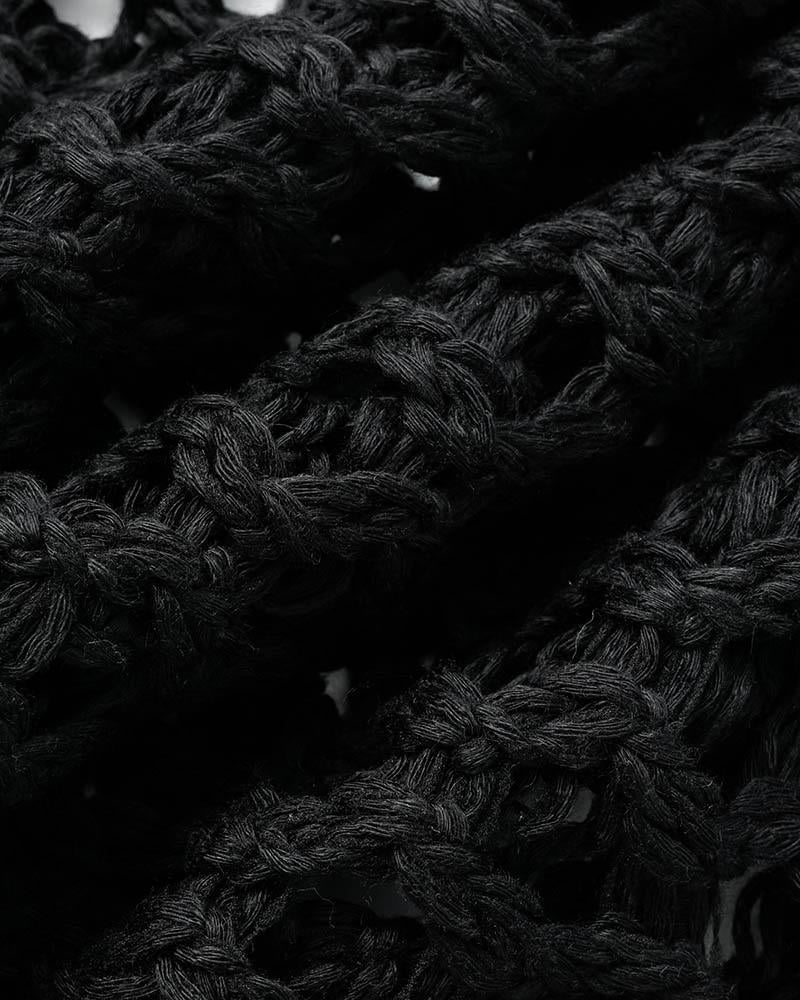 Dark Fishnet Crochet Bolero