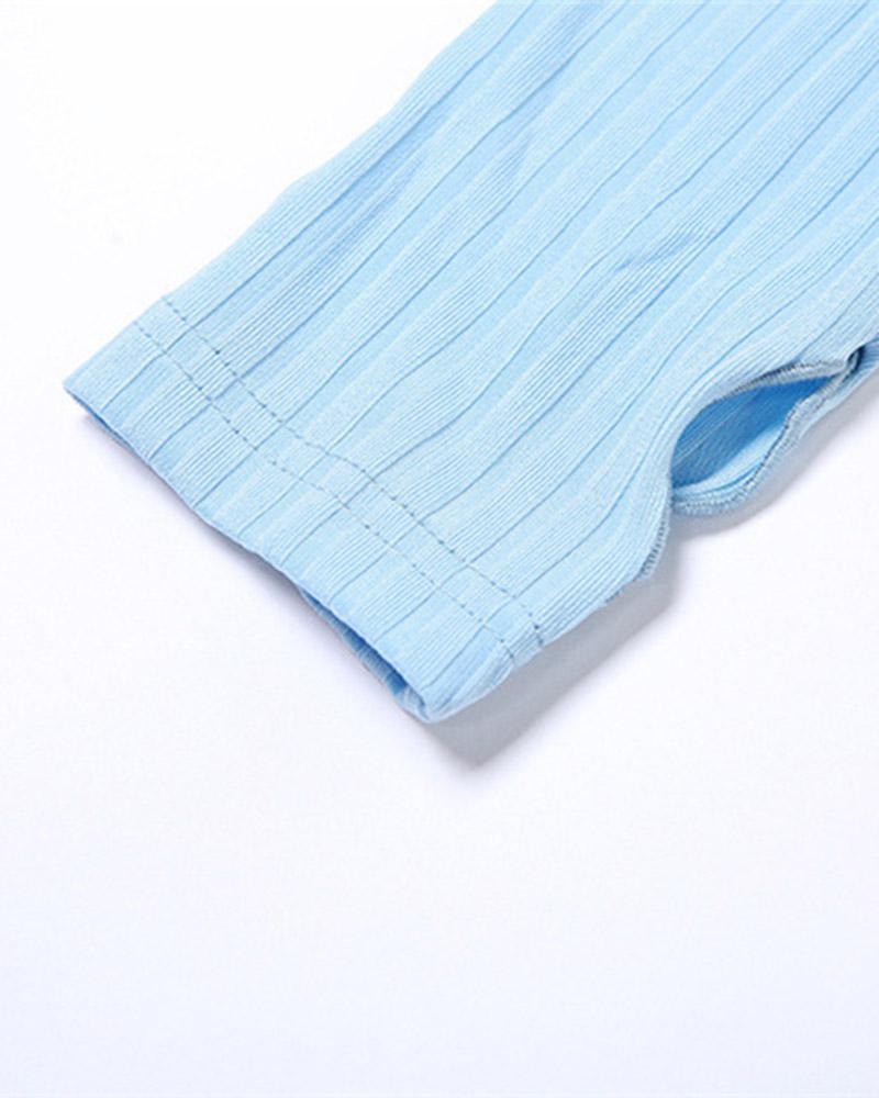 Hooded Chest-Wrap Ribbed Coords