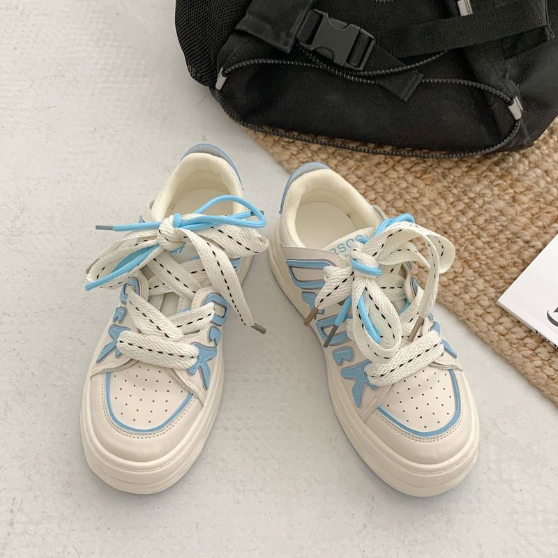 Letter Patchwork Trendy Sneakers Students Shoes