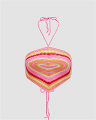 Love Gradient Crochet Halter Top
