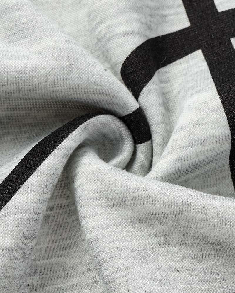 Abstract Print Letter Hoodie