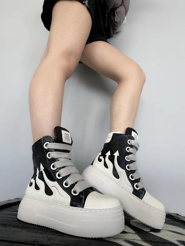 Flame Chunky Sneaker Shoes