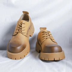 Gold Leather Shoes