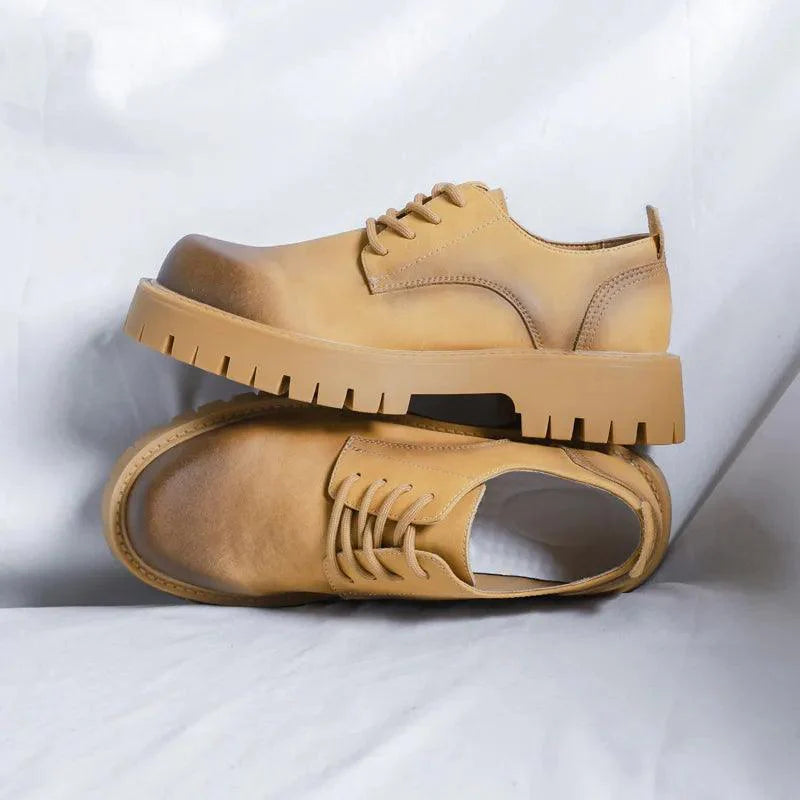 Gold Leather Shoes