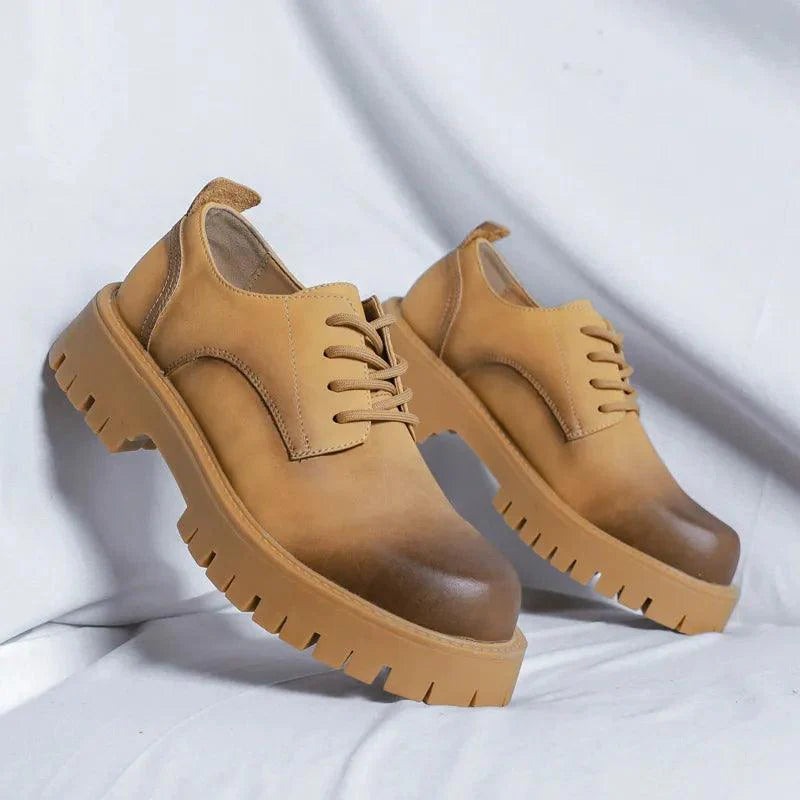 Gold Leather Shoes