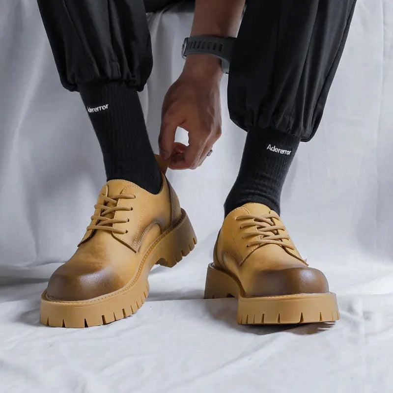 Gold Leather Shoes