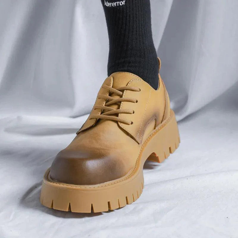 Gold Leather Shoes