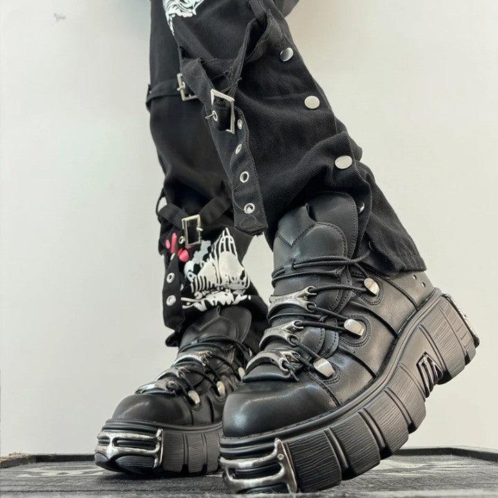 Gothic MetalHeel Platform Boots