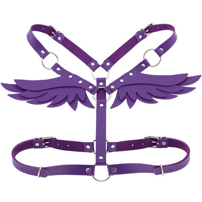 Gothic Punk Wings Harness Waist Shoulder Necklace