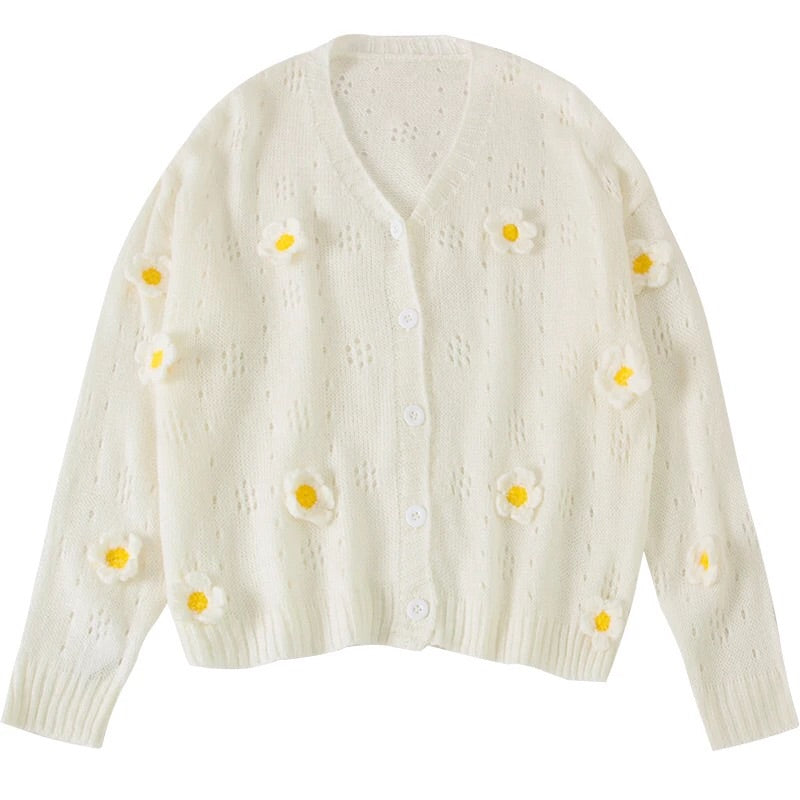 Sweet Daisy Cottagecore Cardigan