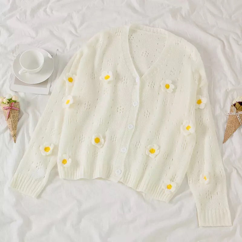 Sweet Daisy Cottagecore Cardigan