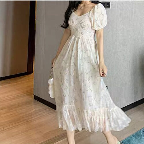 Vintage Style Cottagecore Lace Dress
