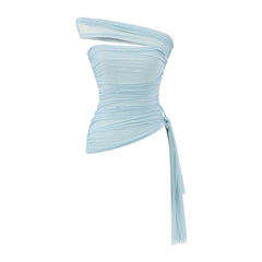 Haellen Neck Tie Cropped Top