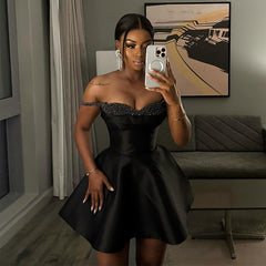 Strapless Halter-Neck Dress