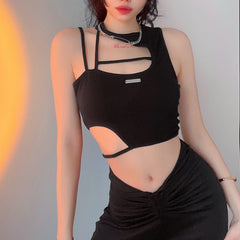 Solid-Color Asymmetrical Vest