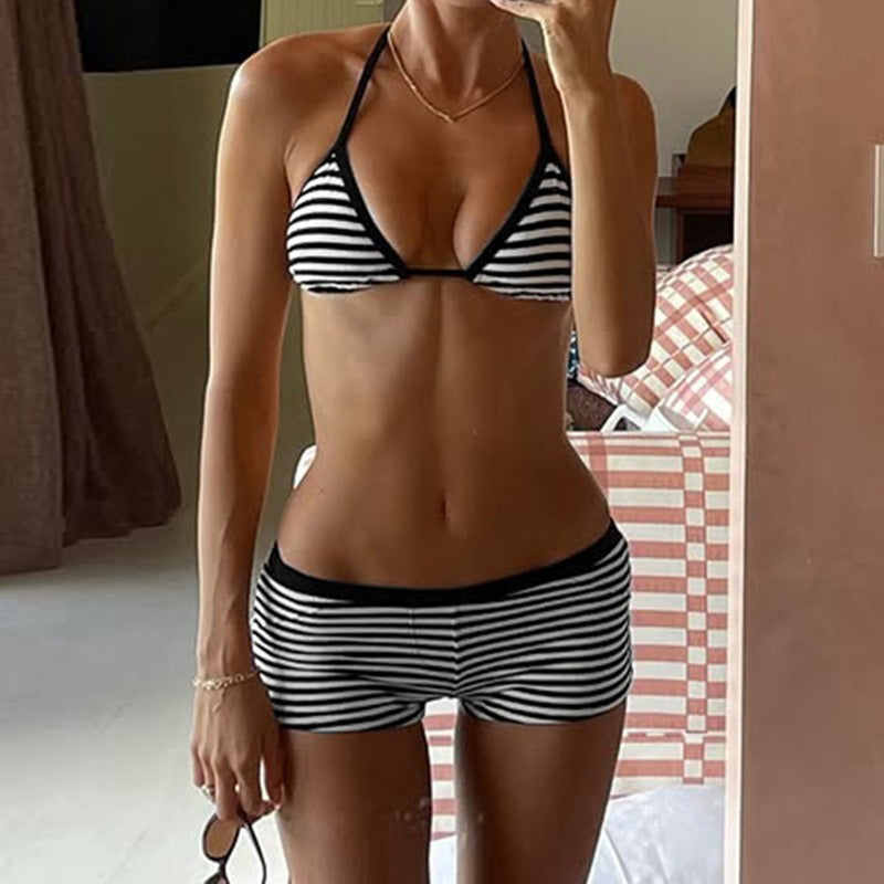 Low-Rise Halter Shorts