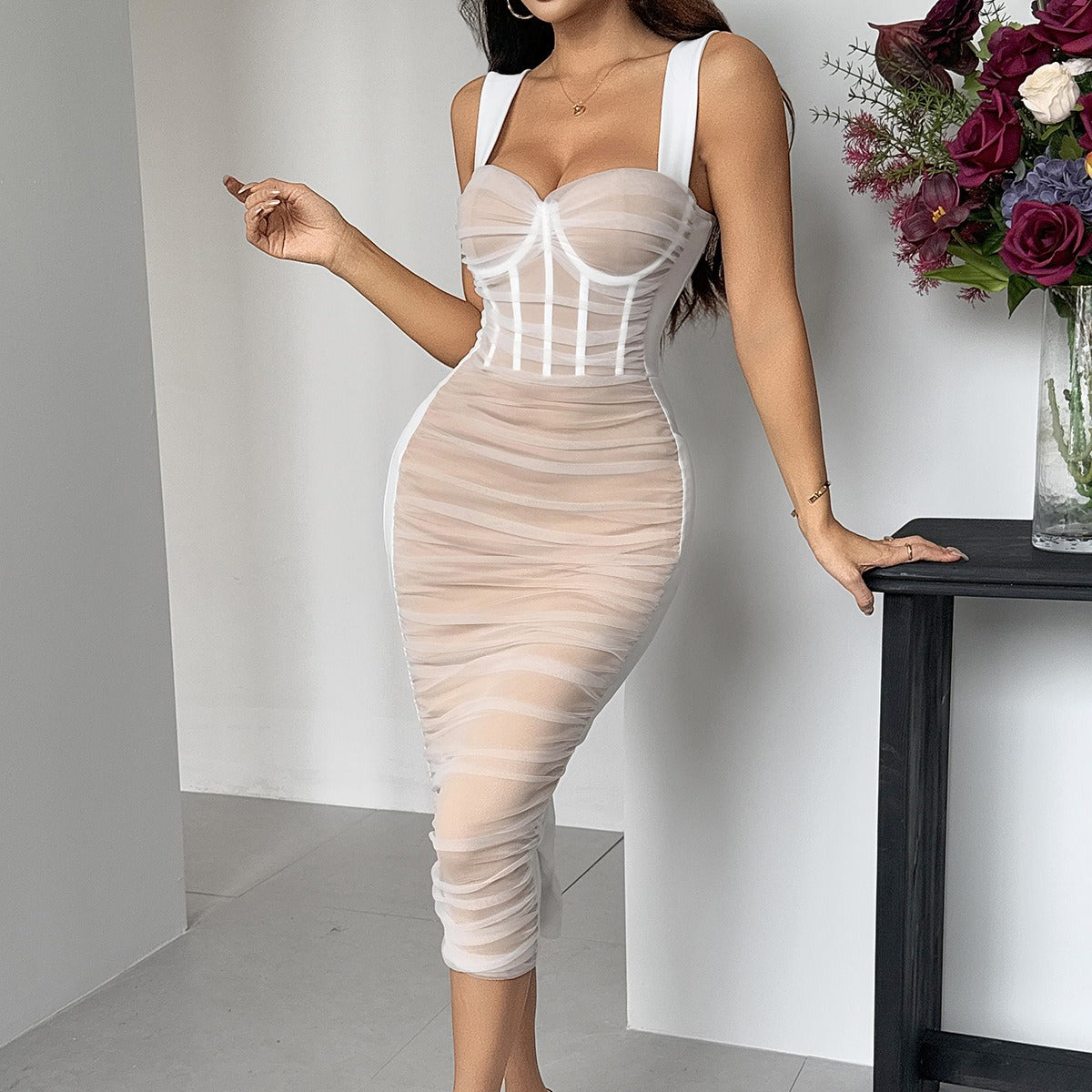French Sling Prom Dress