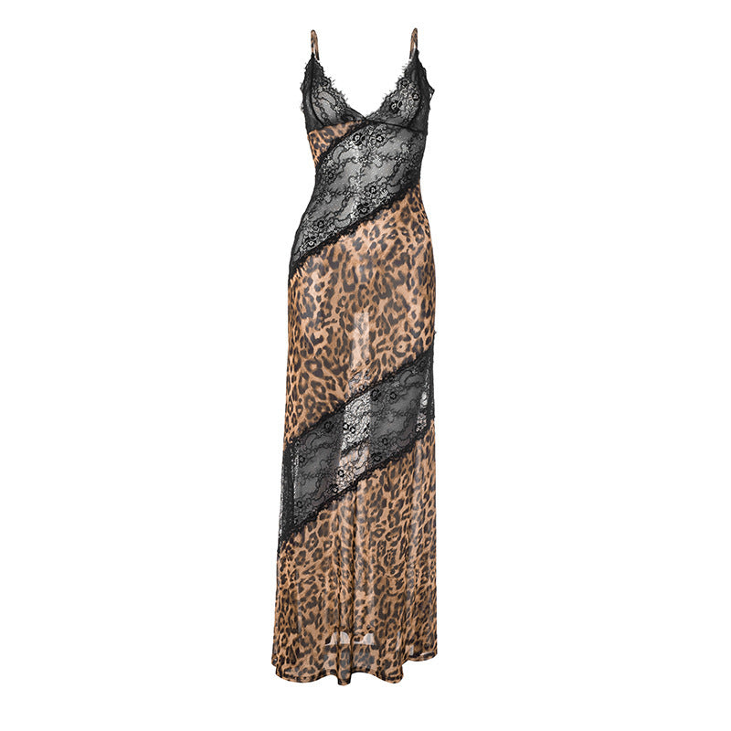 Lace Deep V Bandeau Fish Tail Dress