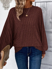 Tini Billowed Plisse Top - Dusty Rose