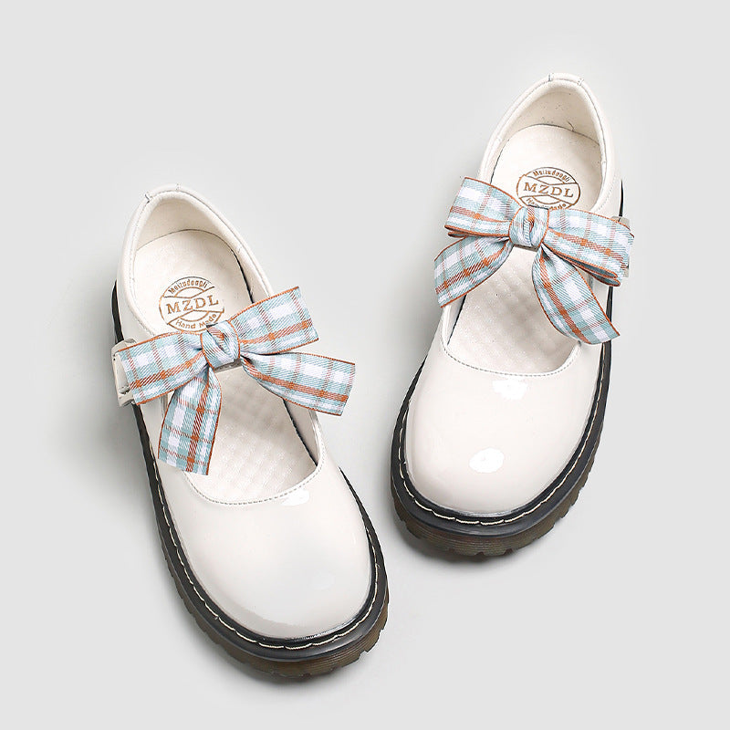 Japanese Bow Sweet College Style Flats Mary Jane Shoes