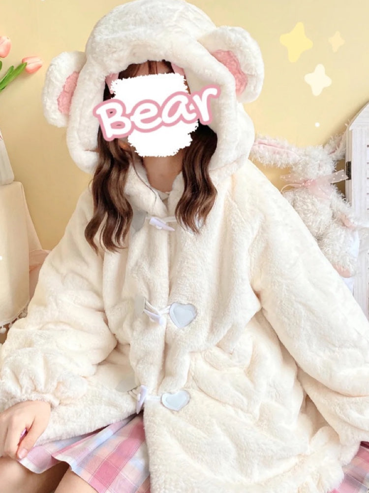 Kawaii Anime Cute Ears Sweet Plush Velvet Coat