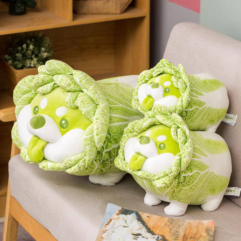 Kawaii Cute Cabbage Shiba Inu Plushie Pillow