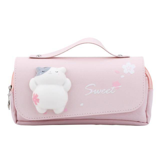 Sakura PU Leather  Pencil Case