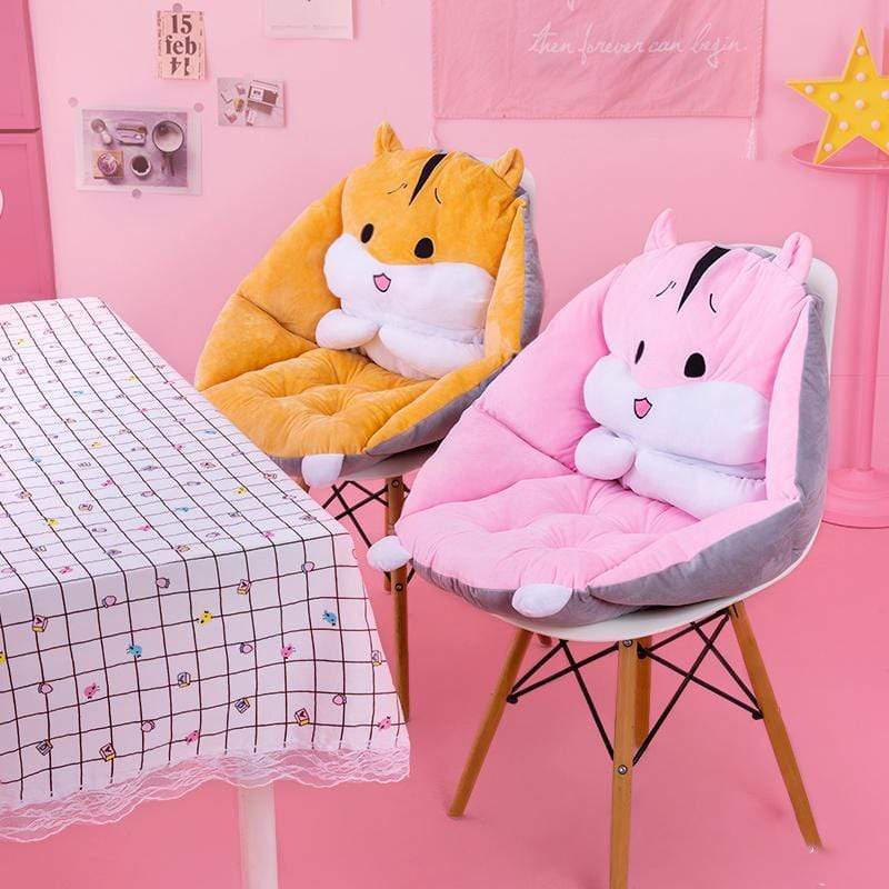 Kawaii Strawberry Pineapple Cactus Hamster Plush Seater