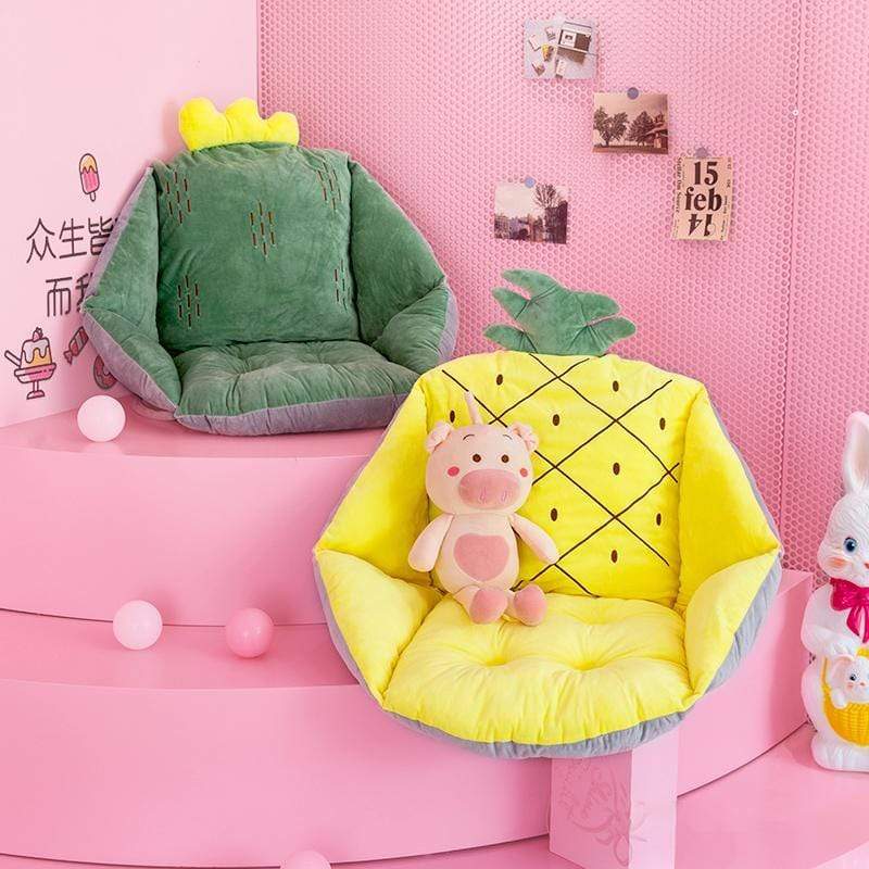Kawaii Strawberry Pineapple Cactus Hamster Plush Seater