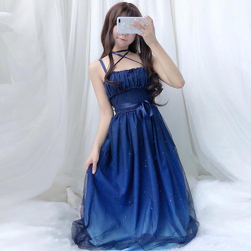 Starry Sky Ruffle Tulle Slip Dress Baly Shop Starry Sky Ruffle Tulle Slip Dress Baly Shop