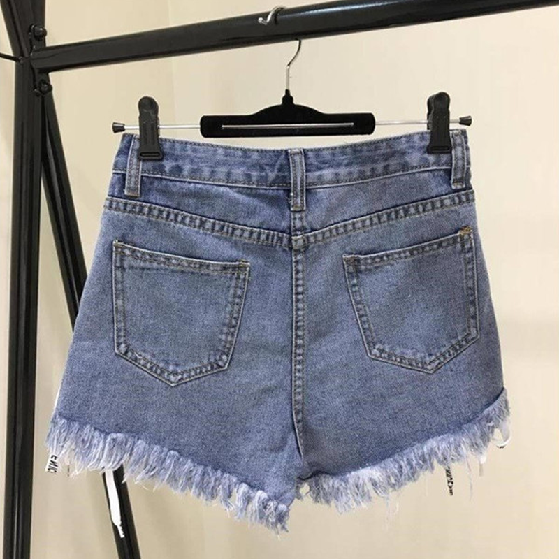 High Waist Denim Hot Short