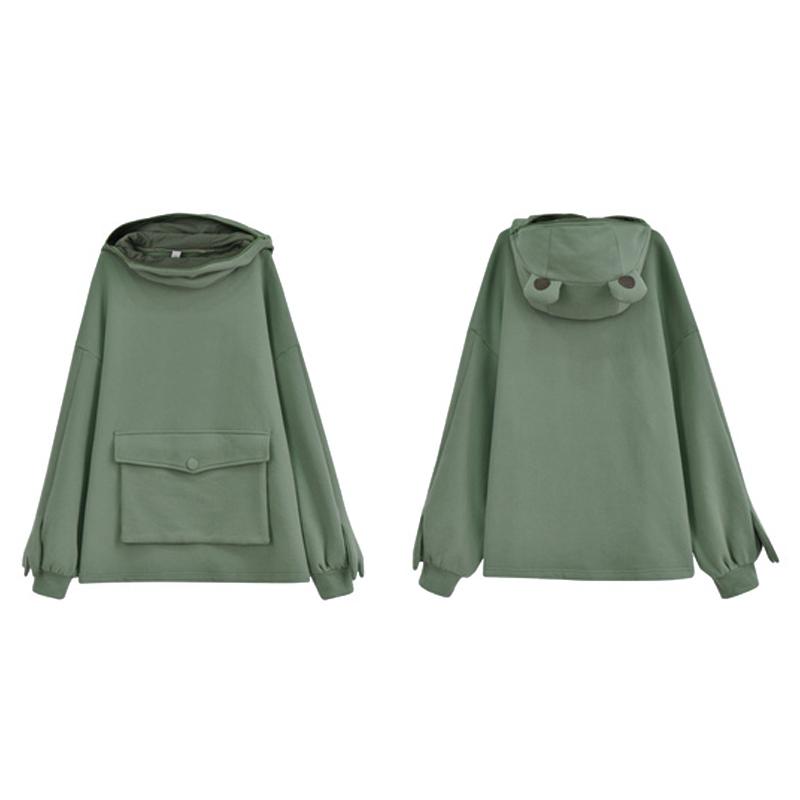 Frog Zipper Pocket Hoodie