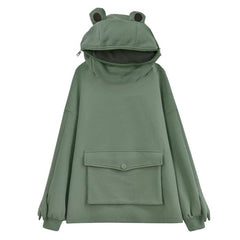 Frog Zipper Pocket Hoodie